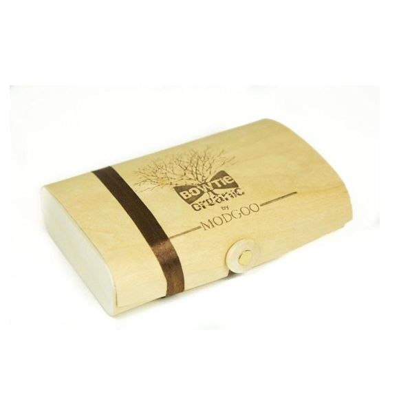 Gorgeous Wood Bowtie Modgoo burberry B&W - Picture 4 of 5